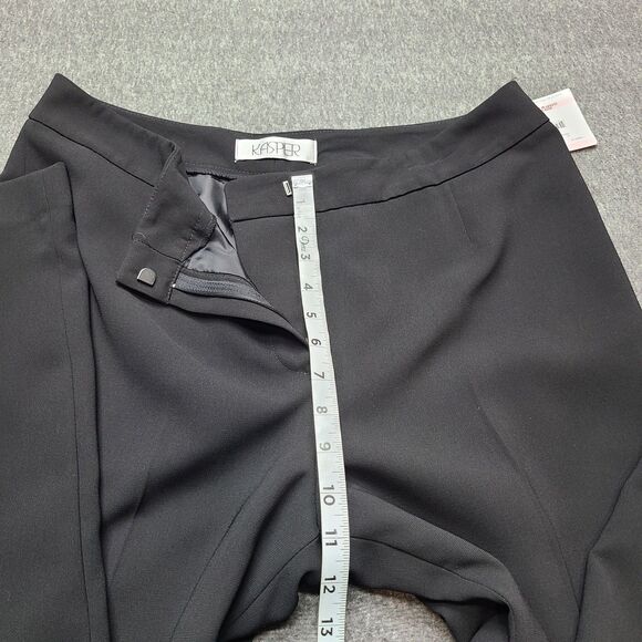 Kasper Pants Womens 10 Petite Black Classic Fit Kate Dress Career Trousers Lined - Picture 4 of 14